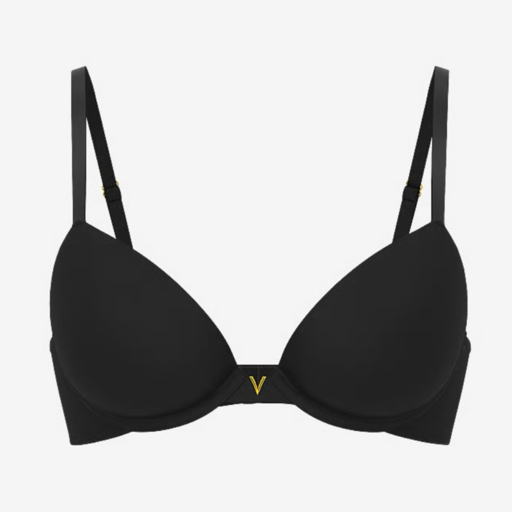 Victorias Secret Love Cloud Push Up Bra Black Sz 38d